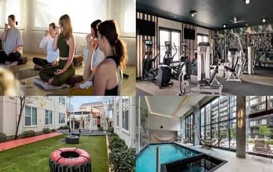 Wellness facilities including gym and swimming pool at Mahindra Rainforest
